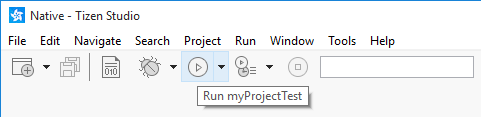 Launching the test project